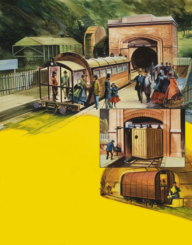 Railway Scene by English School