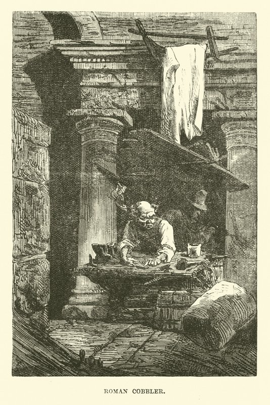 Roman cobbler by English School