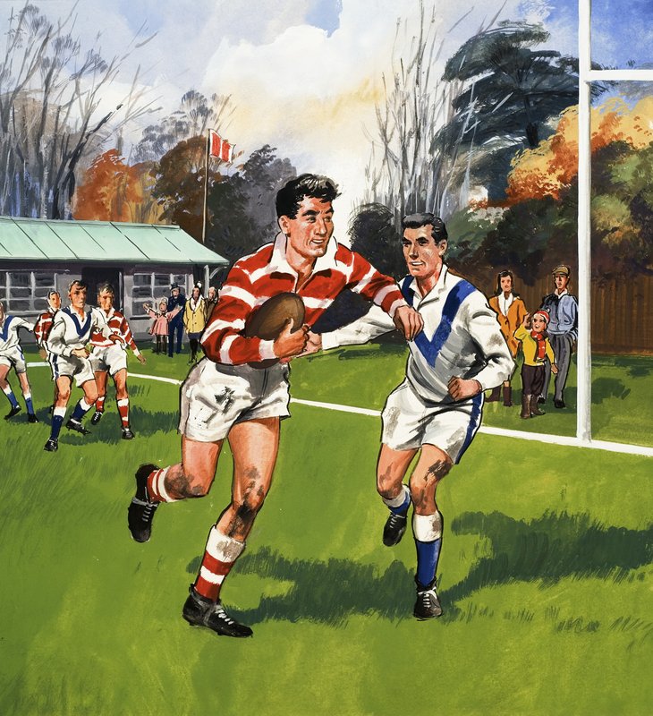 Rugby Players by English School
