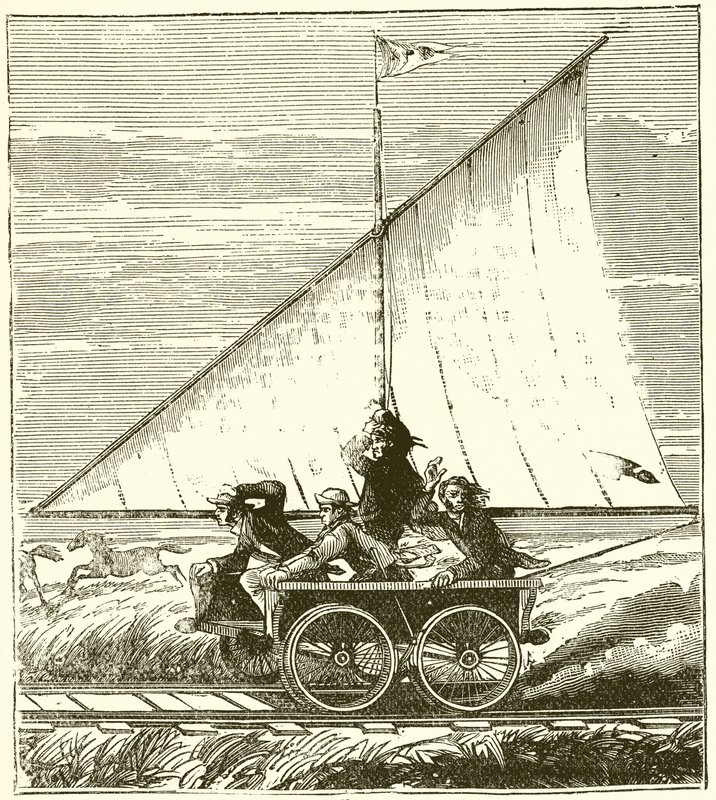Sailing Car by English School