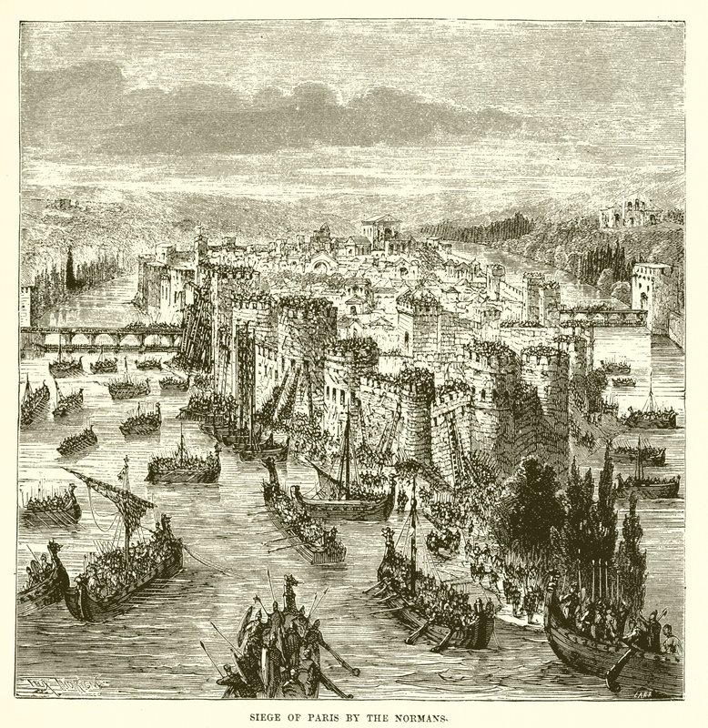 Siege of Paris by the Normans by English School