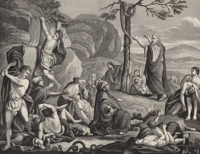 The Brazen Serpent by English School