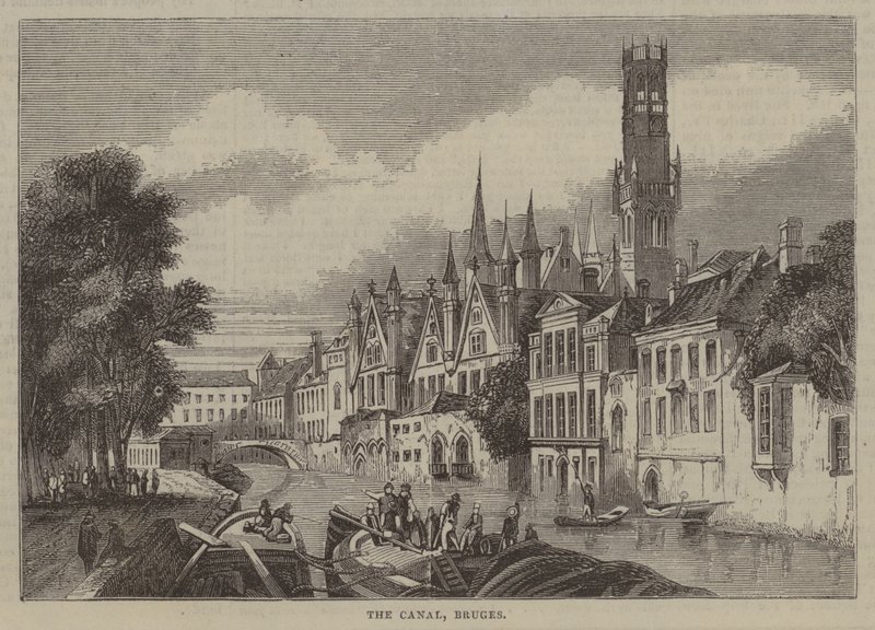 The Canal, Bruges by English School