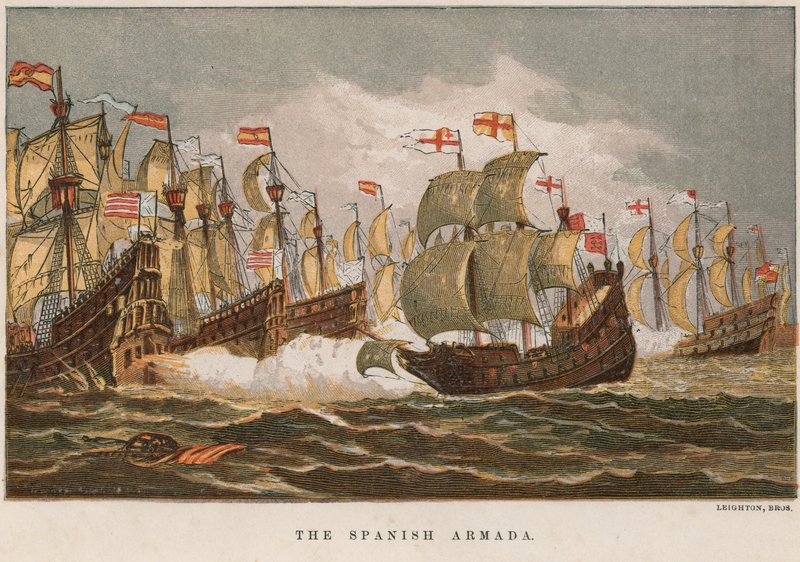 The Spanish Armada by English School