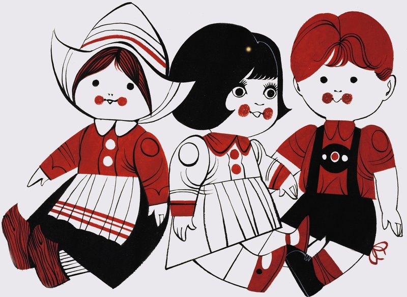 Three dolls by English School