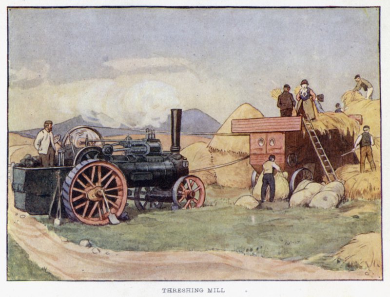 Threshing Mill by English School