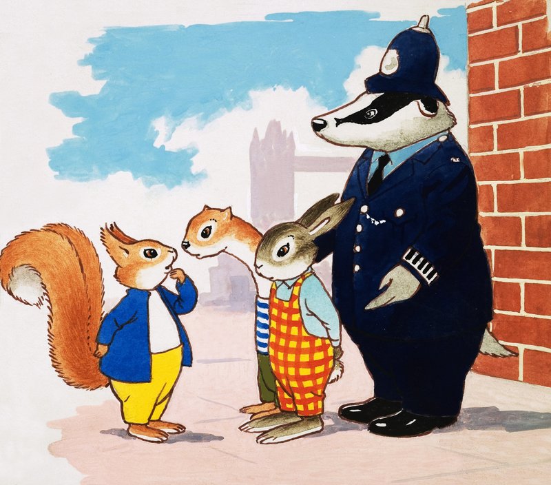 Tufty and policeman by English School