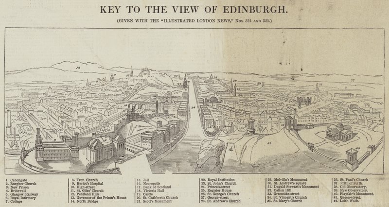 View of Edinburgh by English School
