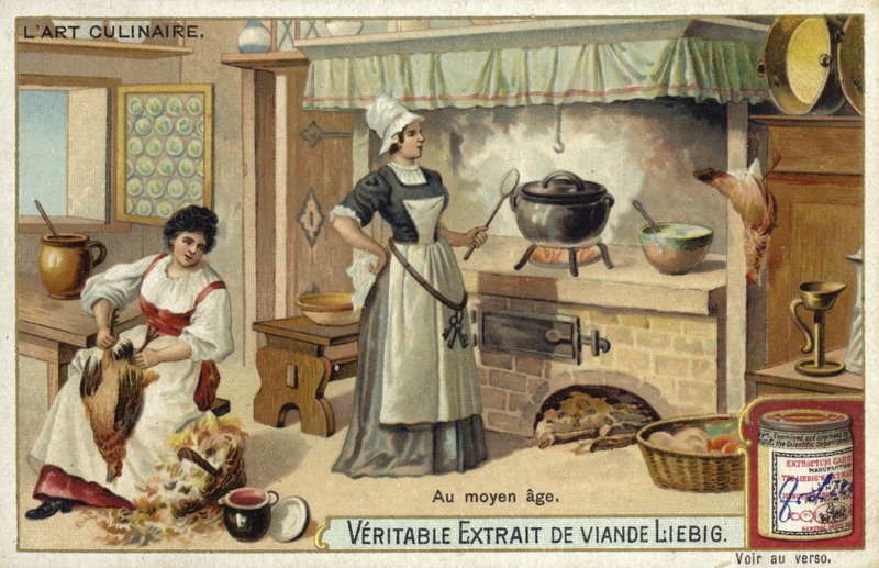 Medieval kitchen by European School