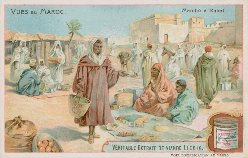 A Market in Rabat by European School