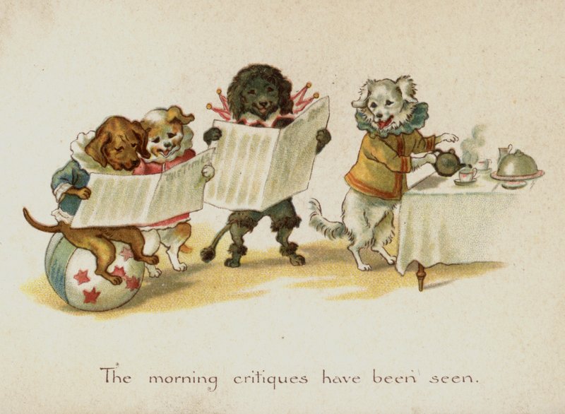 Comic dogs by European School