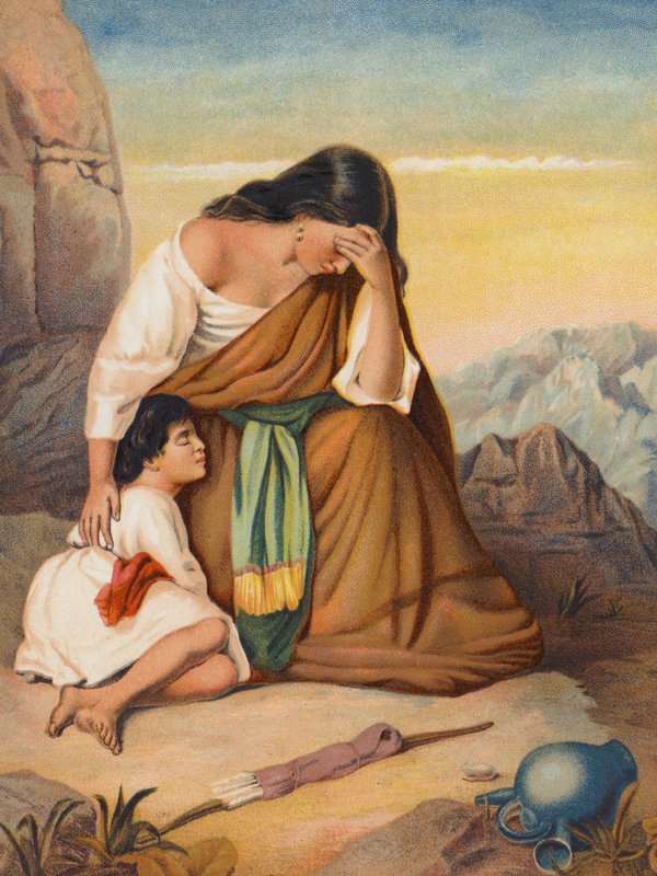 Hagar and Ishmael by European School