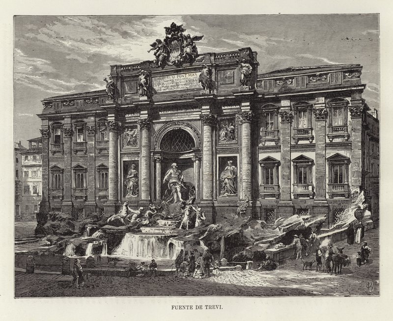 The Trevi Fountain by European School