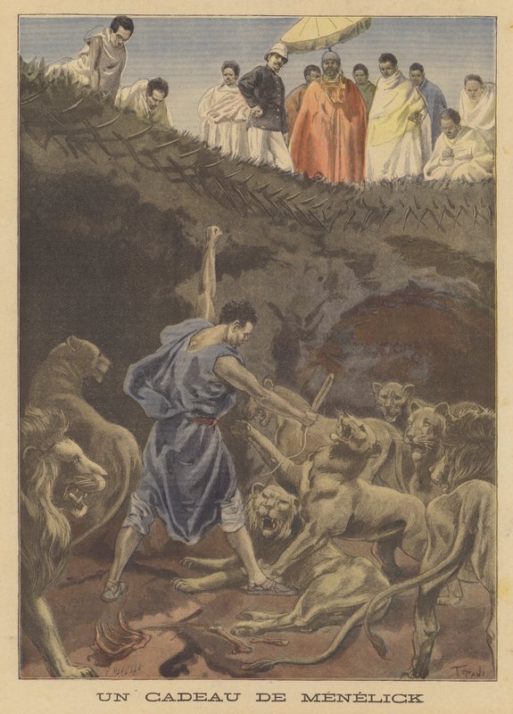 A gift from Menelik by French School
