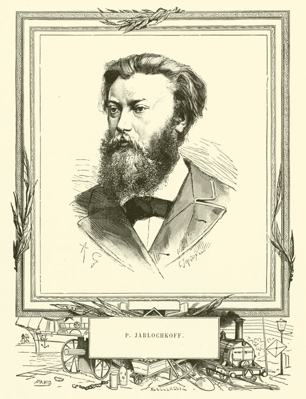 P Jablochkoff by French School