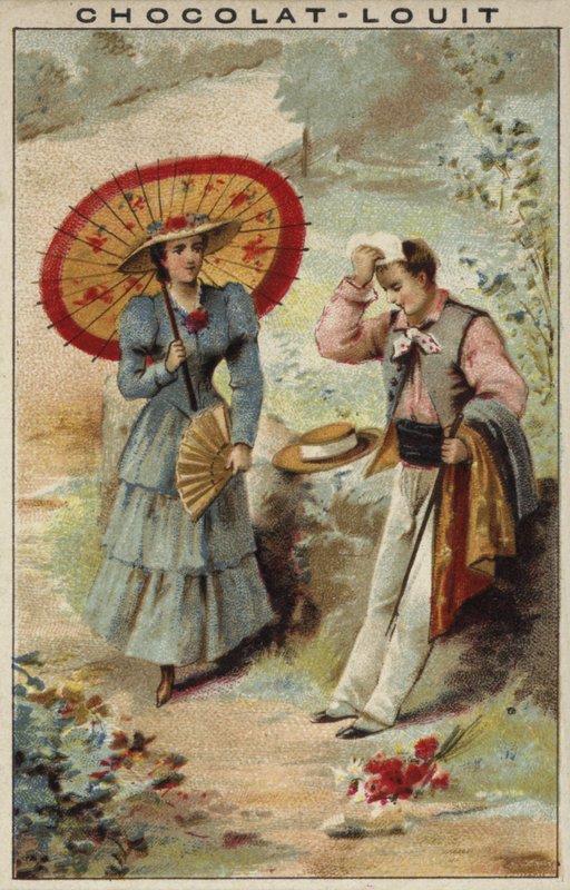 A walk on a hot day by French School