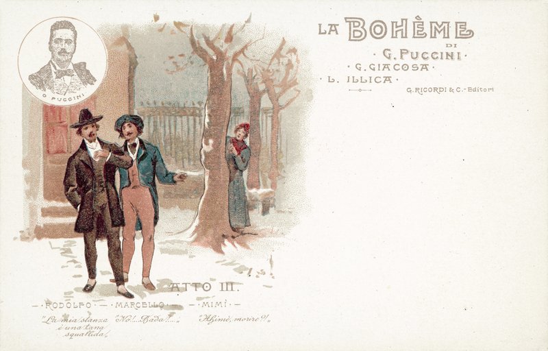 Act Three, La Boheme by French School