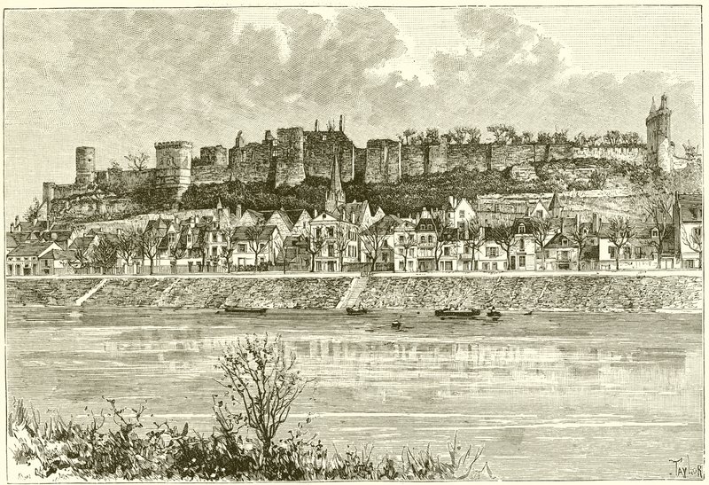 Chateau of Chinon by French School