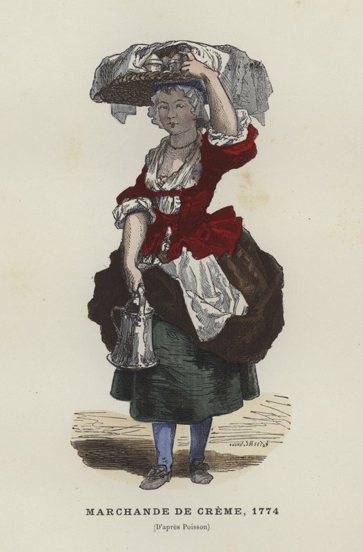 Cream Seller, 1744 by French School