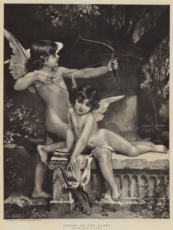 Cupids on the alert by French School
