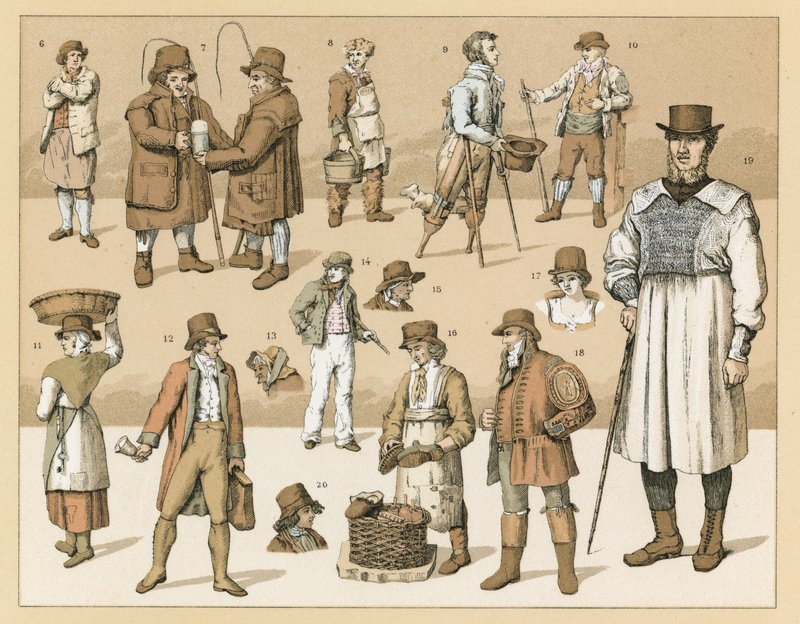 England Costume by French School