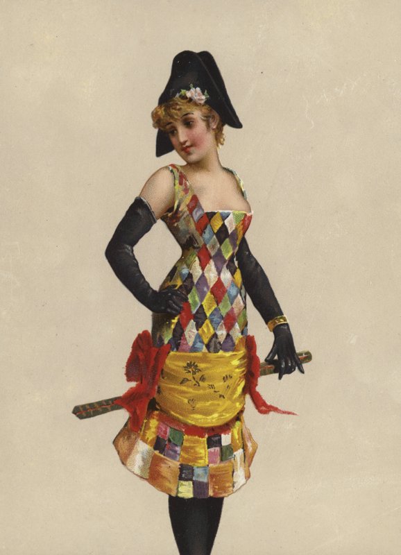Girl in fancy dress by French School
