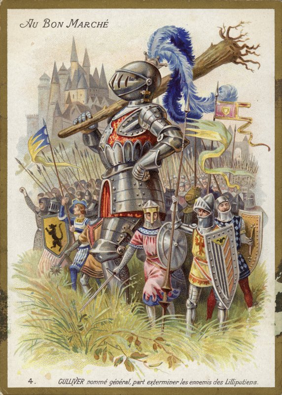 Gulliver as a Knight by French School