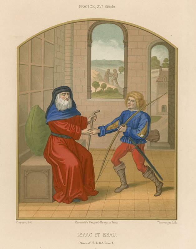 Isaac and Esau by French School