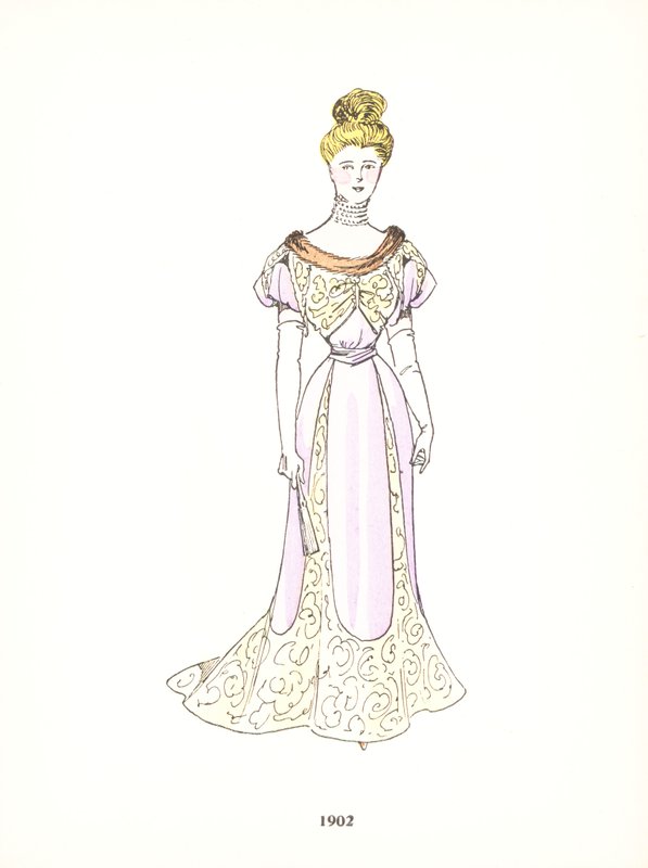 Ladies fashion, 1902 by French School