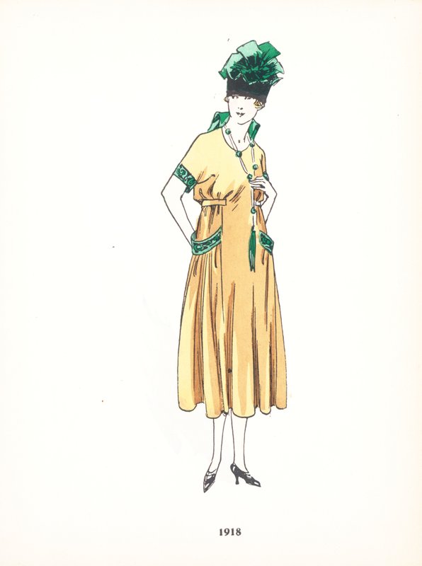 Ladies fashion, 1918 by French School
