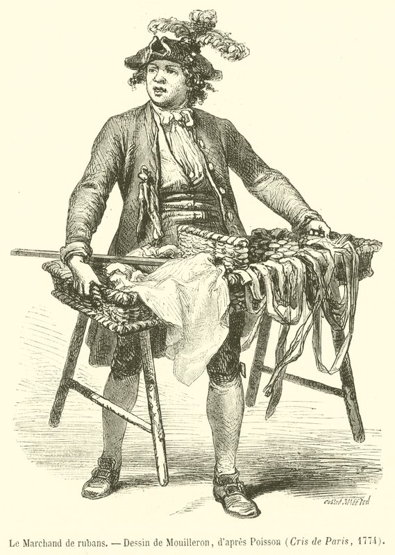 The ribbon merchant by French School