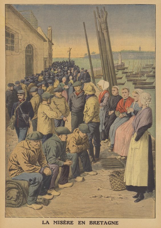 Misery in Brittany by French School