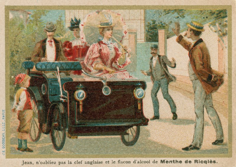 Motoring scene by French School
