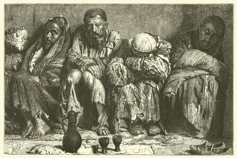 Opium addicts by French School
