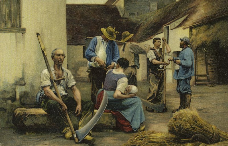 Paying the Harvesters by French School