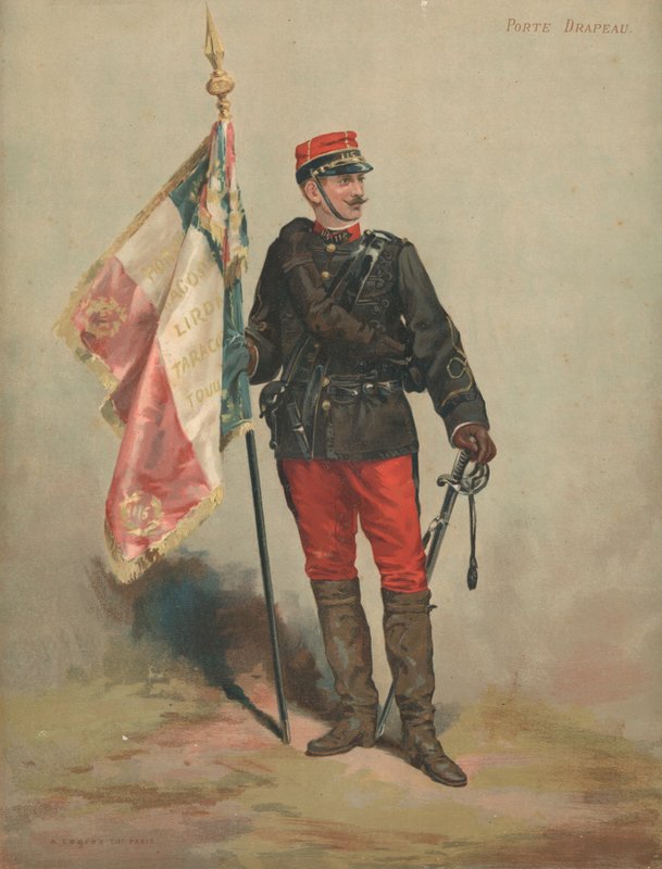Flag Bearer by French School