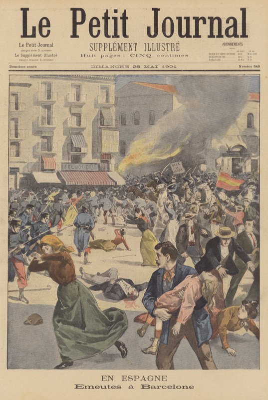 Riots in Barcelona by French School