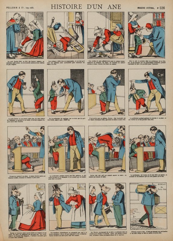 Story of a donkey by French School