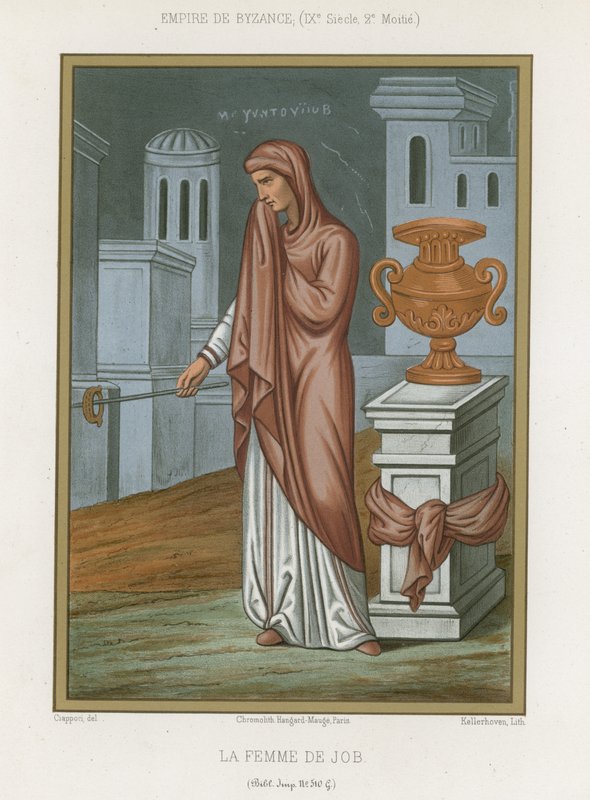 The wife of Job by French School