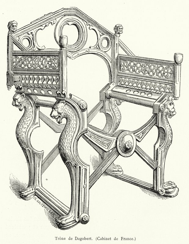 Throne of Dagobert by French School