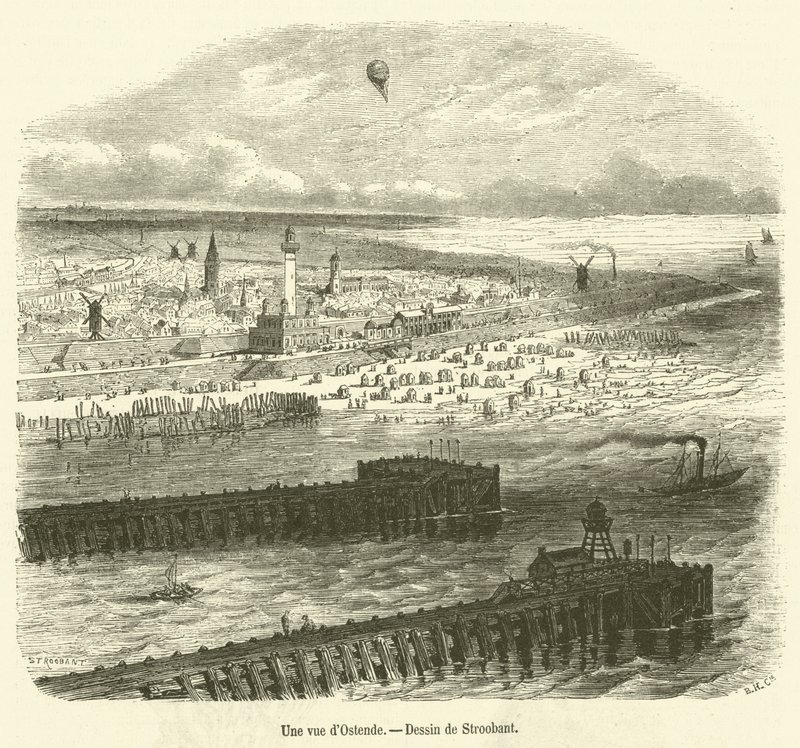 A View of Ostend by French School