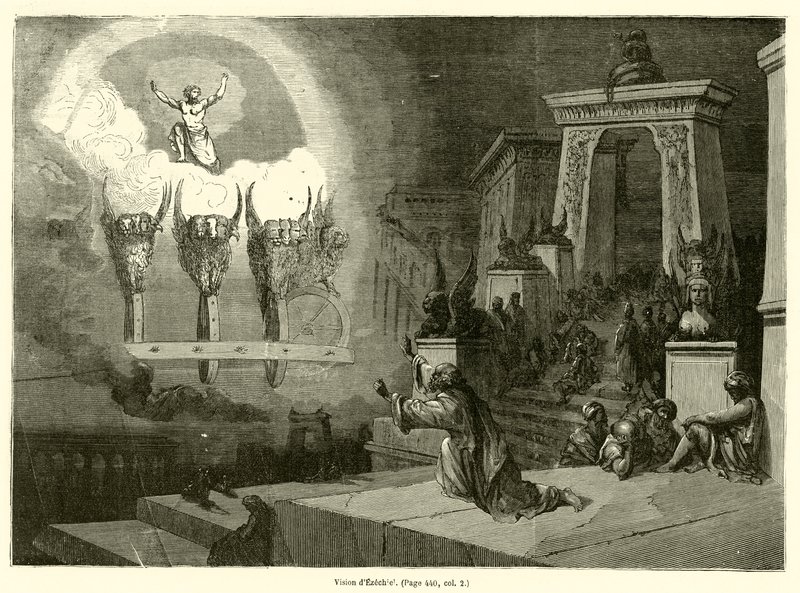 Vision of Ezekiel by French School
