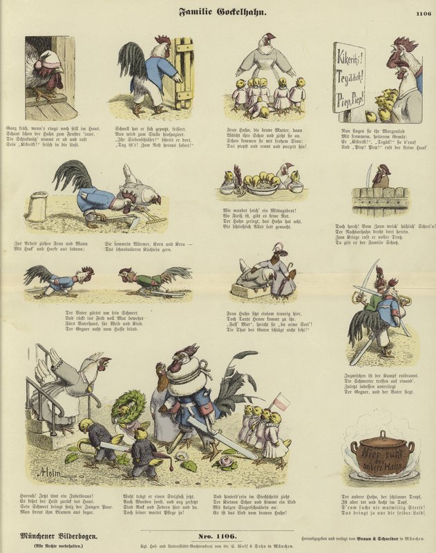 Chicken Family by German School