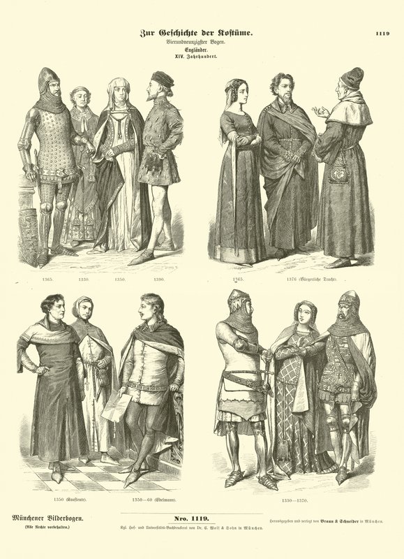 English Costumes by German School