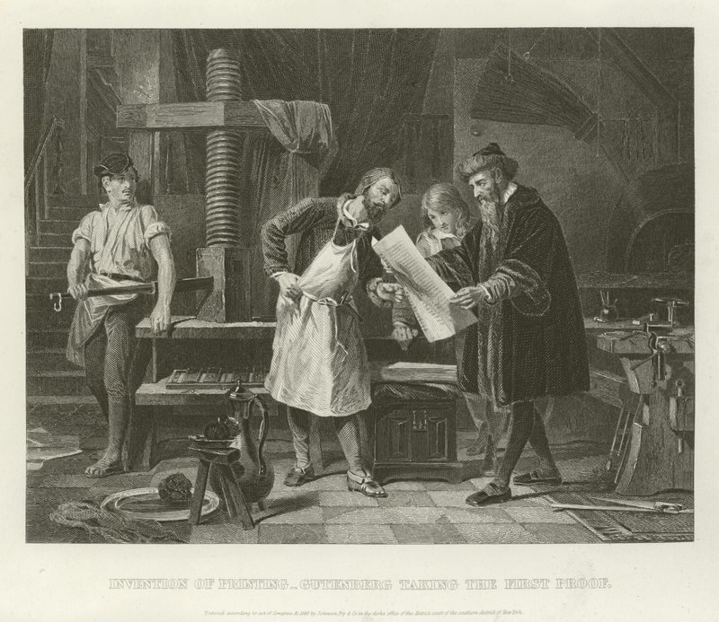 Invention of Printing by German School