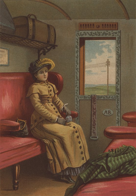 Lady in Train by German School