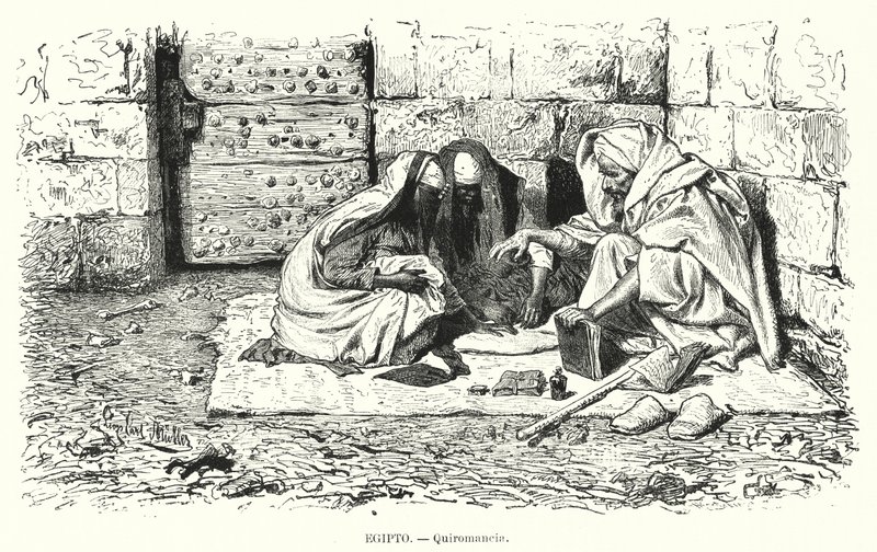 Palm reader, Egypt by German School