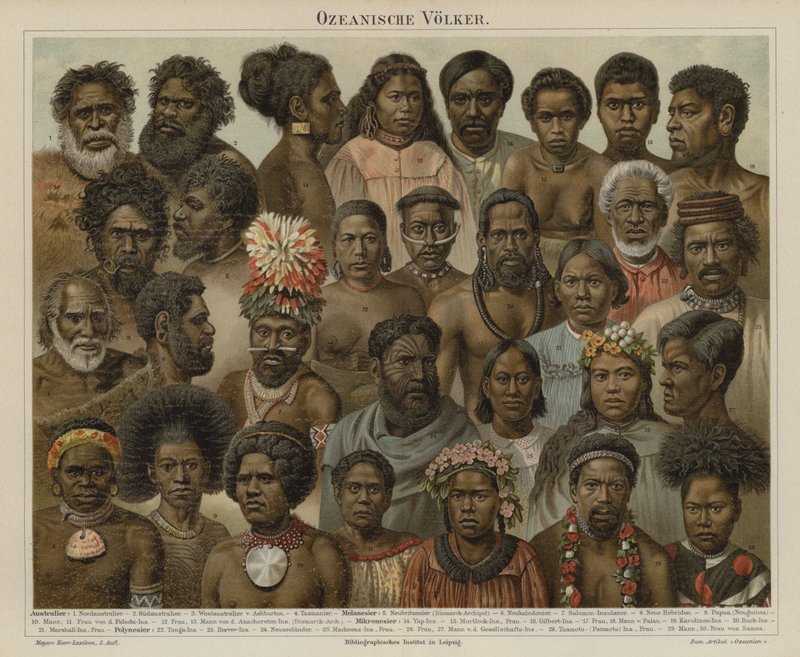 Peoples of Oceania by German School