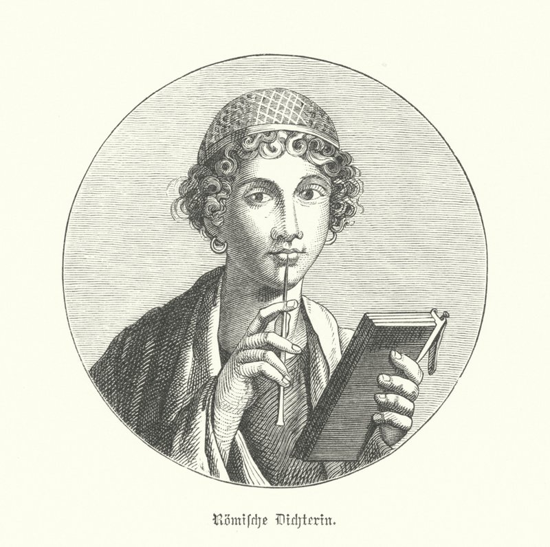 Roman Poetess by German School