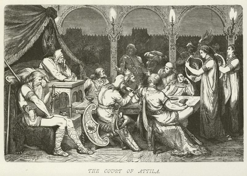 The Court of Attila by German School